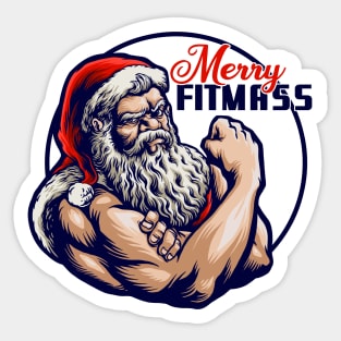 Strong Santa - Merry Fitmass Sticker